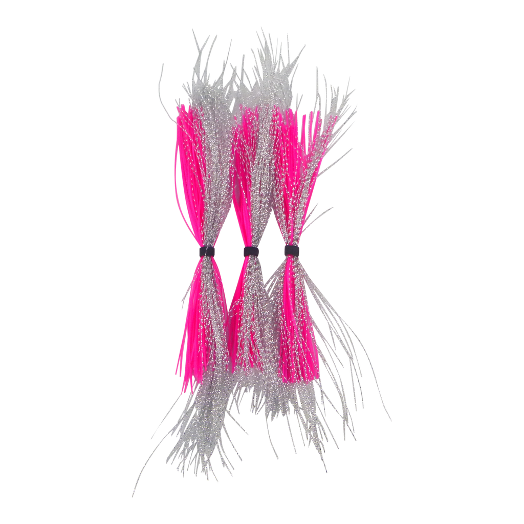 Dekoi Krystal Flash Lure Skirts, Silver Pink-0