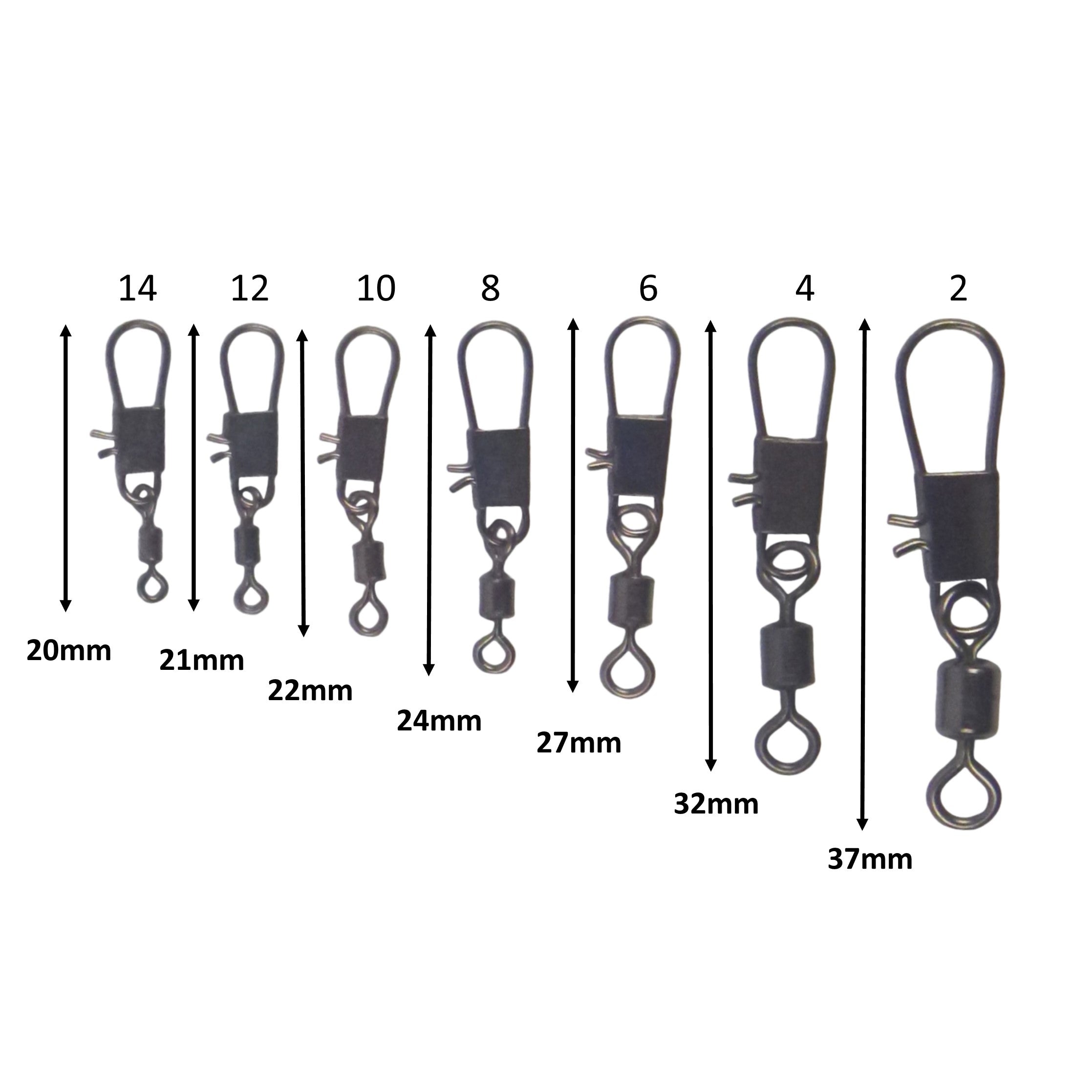 Swimerz Rolling Swivel w Interlock Snap, Size 4, 40 pack-1