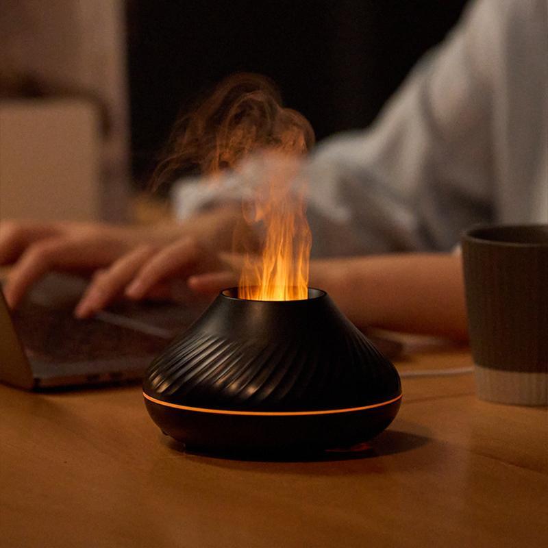 Flame Essential Oil Diffuser,Air Diffuser,Ultrasonic Aromatherapy Air Humidifier-3