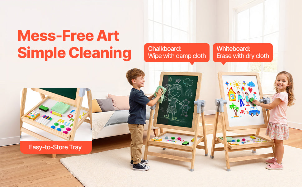 SucceBuy Standing Magnetic Drawing Board WordPad Art Easel with Painting Accessories Children Educational Toys for Kids Girl Boy