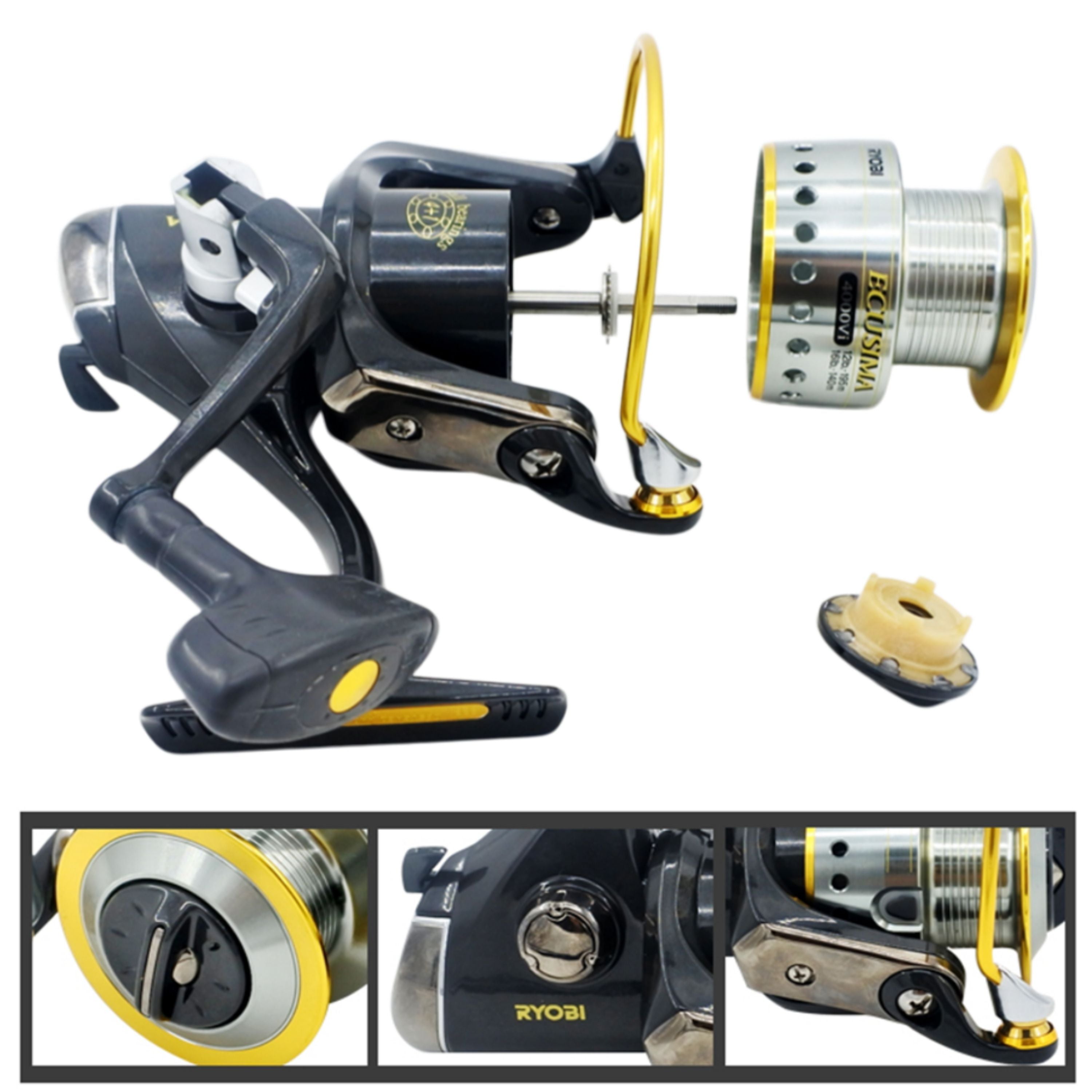 Ryobi Ecusima 1000 Spinning Reel, 5:1:1 Fast Retrieve 4+1 BB-2