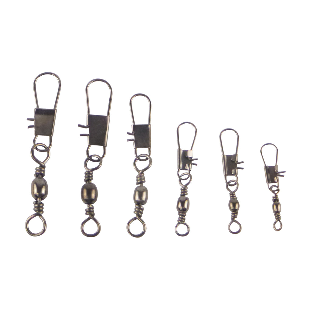 Swimerz Barrel Swivel w Interlock Snap, Size 8, 20 pack-0