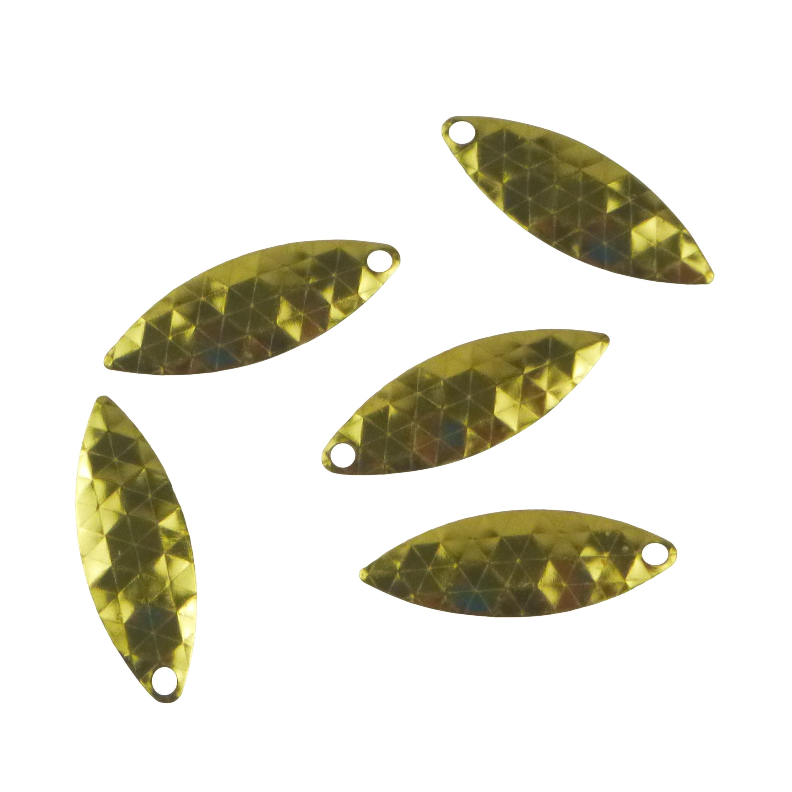 Artizan Hex Stamped 32mm Willow Blade, Brass, 5 Pack-1