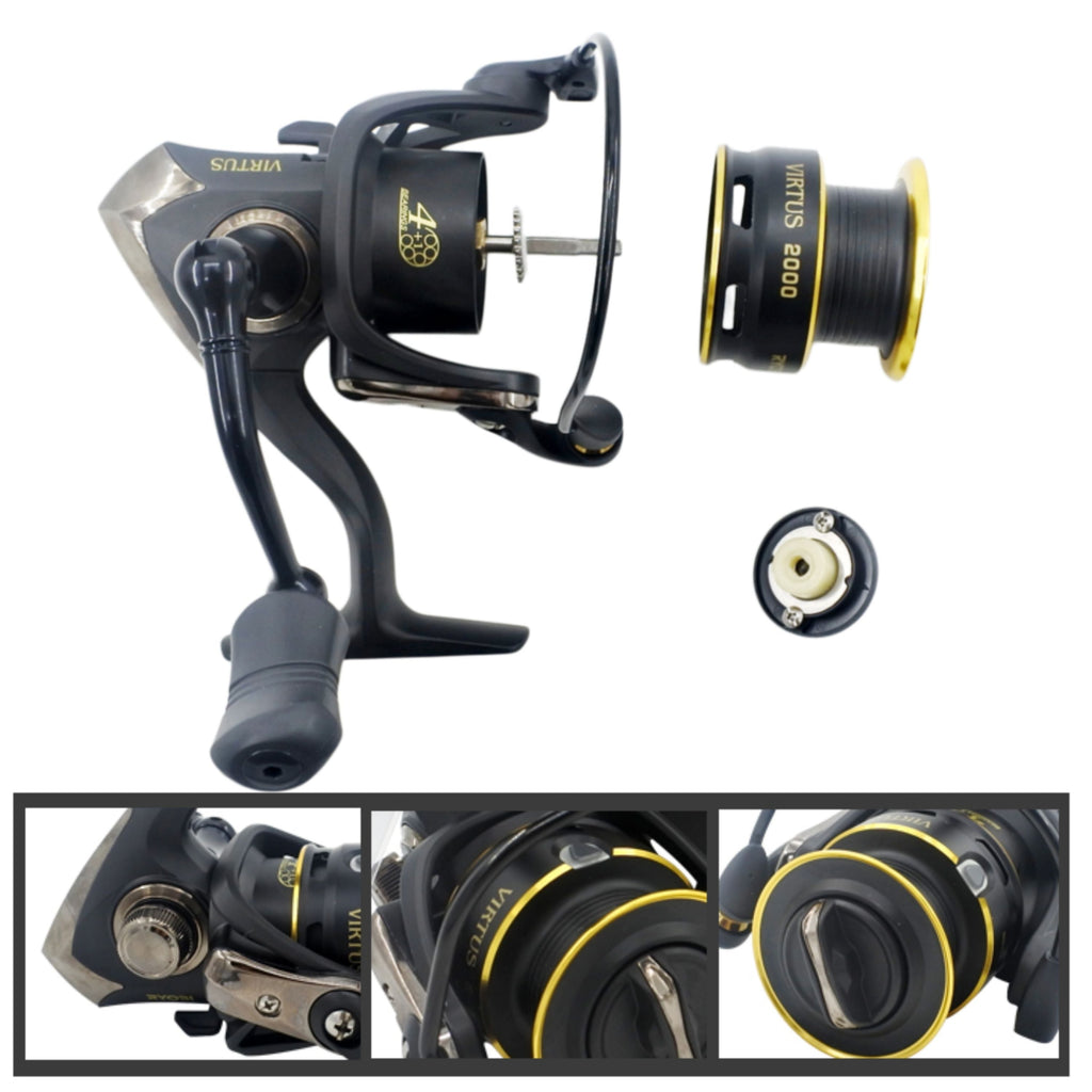 Ryobi Virtus 3000 Spinning Reel, 5:1:1 Gear Ratio 4+1BB-2